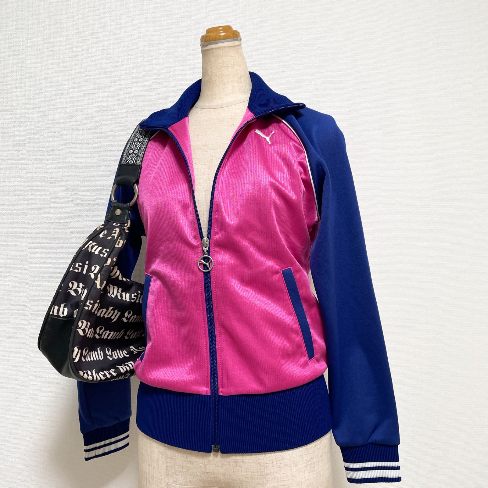 ■美品■プージャー■ジャージ■セットアップ■あいみょん■ジム PUMA プーマ トラックジャケット ジャージ ロゴ 刺繍 ピンク ブルー 好