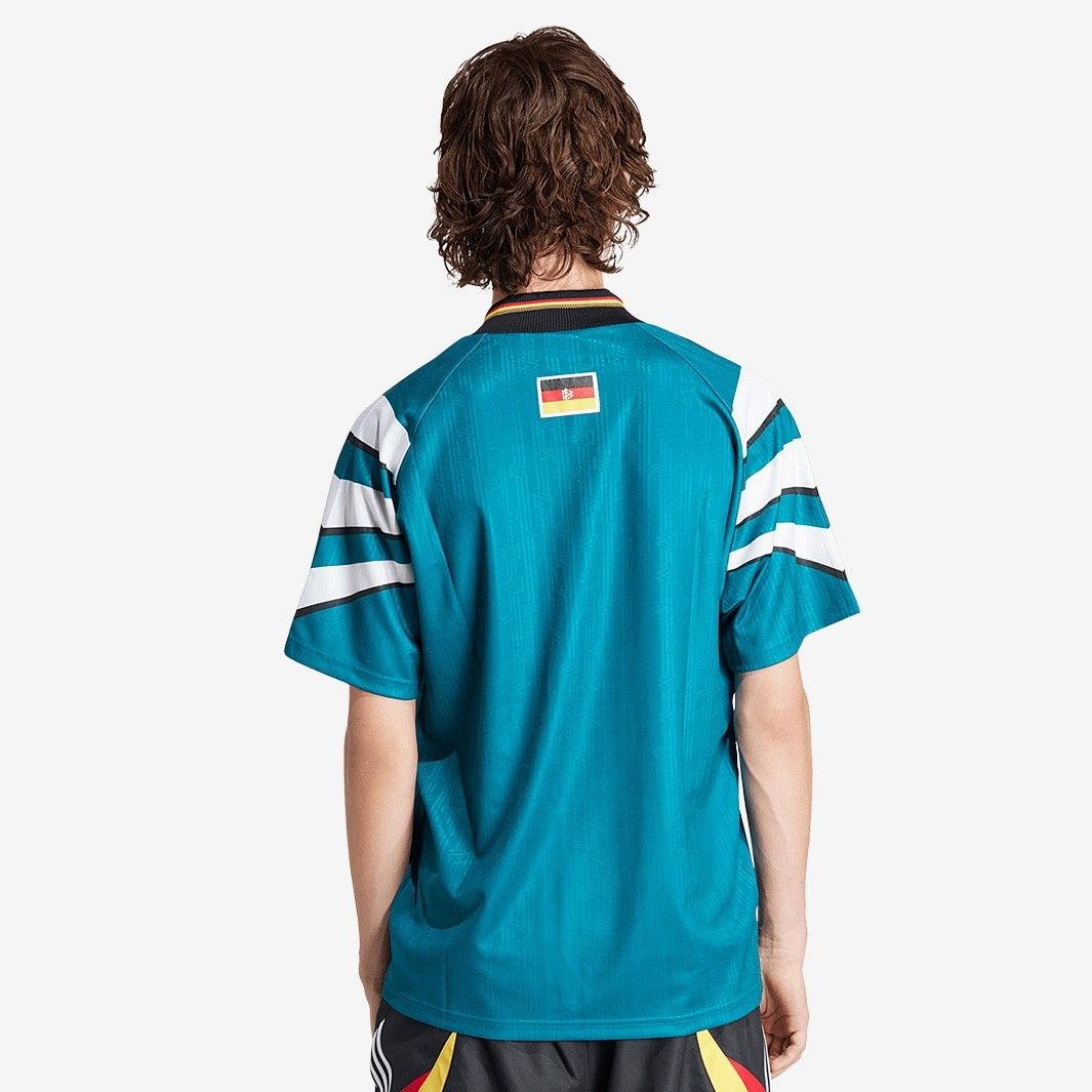adidas Originals ドイツ代表 1996 アウェイ シャツ 半袖 青 レトロ