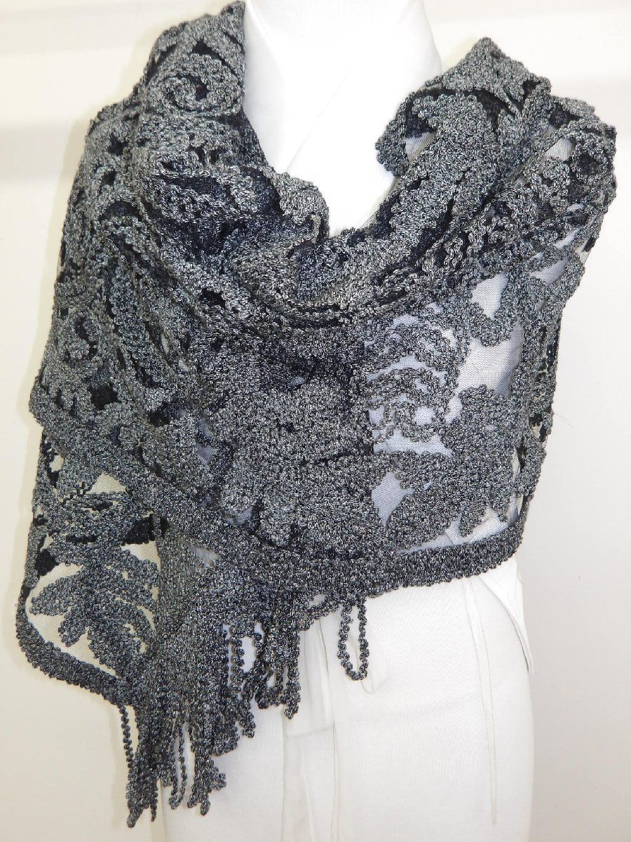 P 41242 MUGETSU 無月 本場 大島紬 ショール t