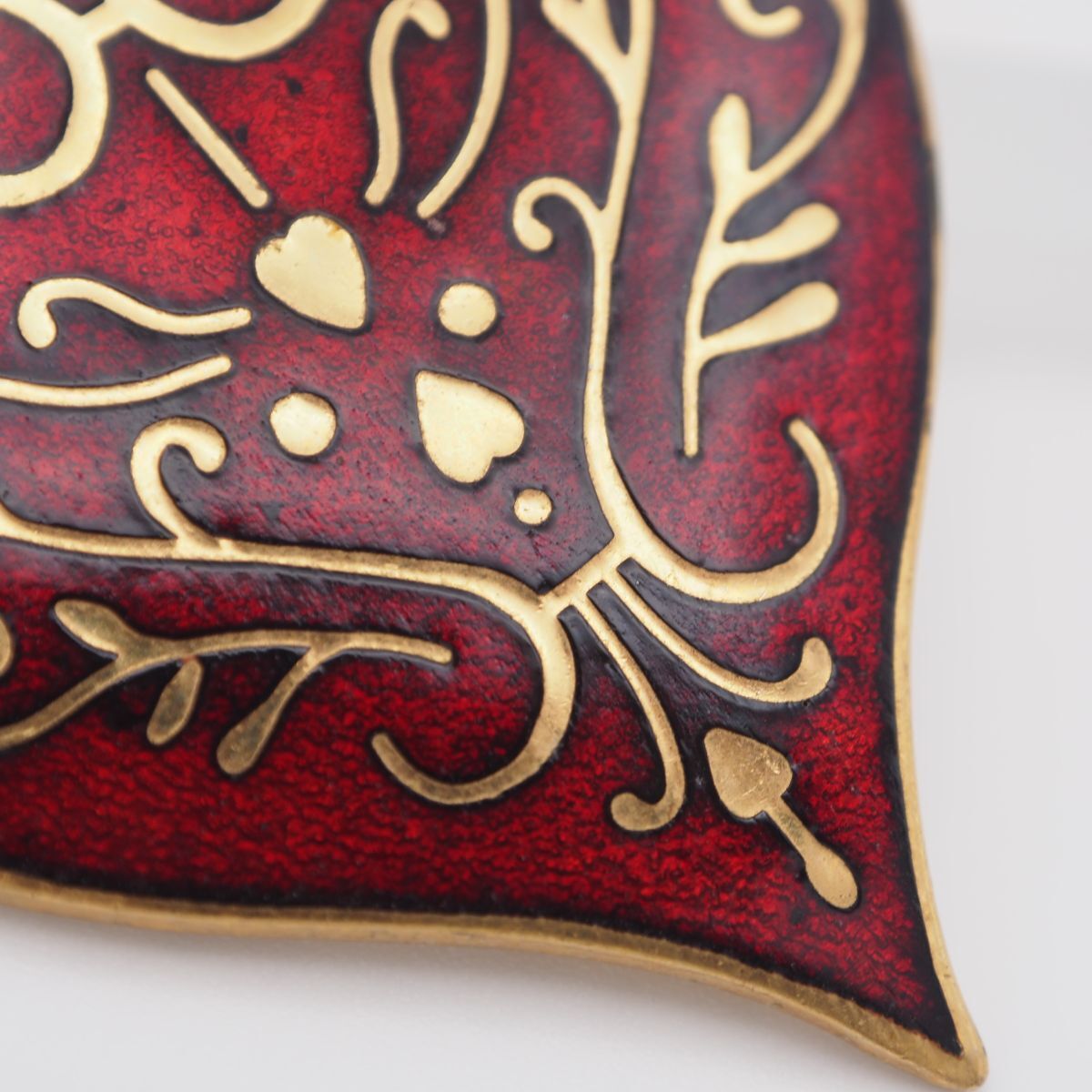 L065 メトロポリタン美術館 MMA 1985刻印 ブローチ ハート ゴールド