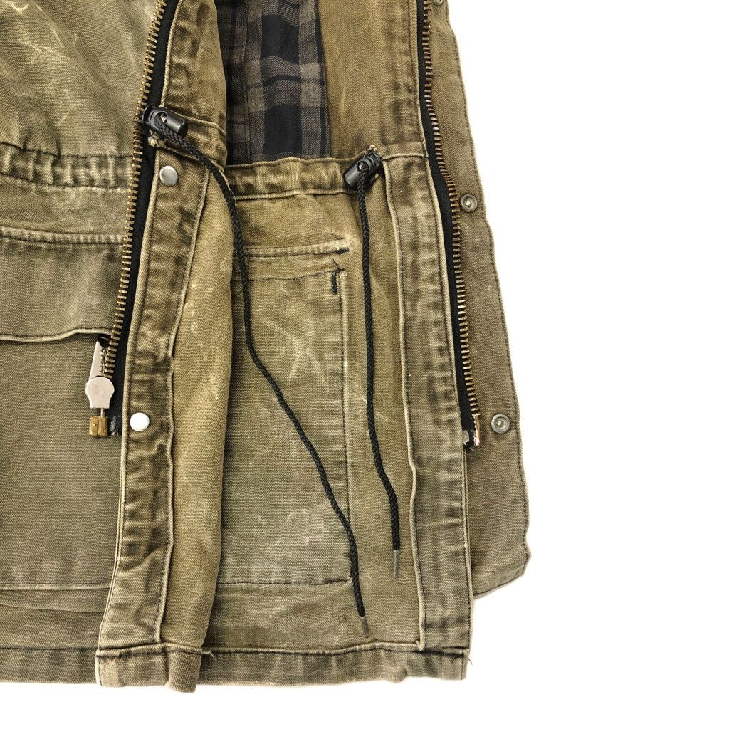 Carhartt カーハート アンブレラケープジャケット ワーク 大きいサイズ カーキ(メンズ XXL相当)中古 古着 X0239 Carhartt カーハート アンブレラケープジャケット ワーク 大きいサイズ