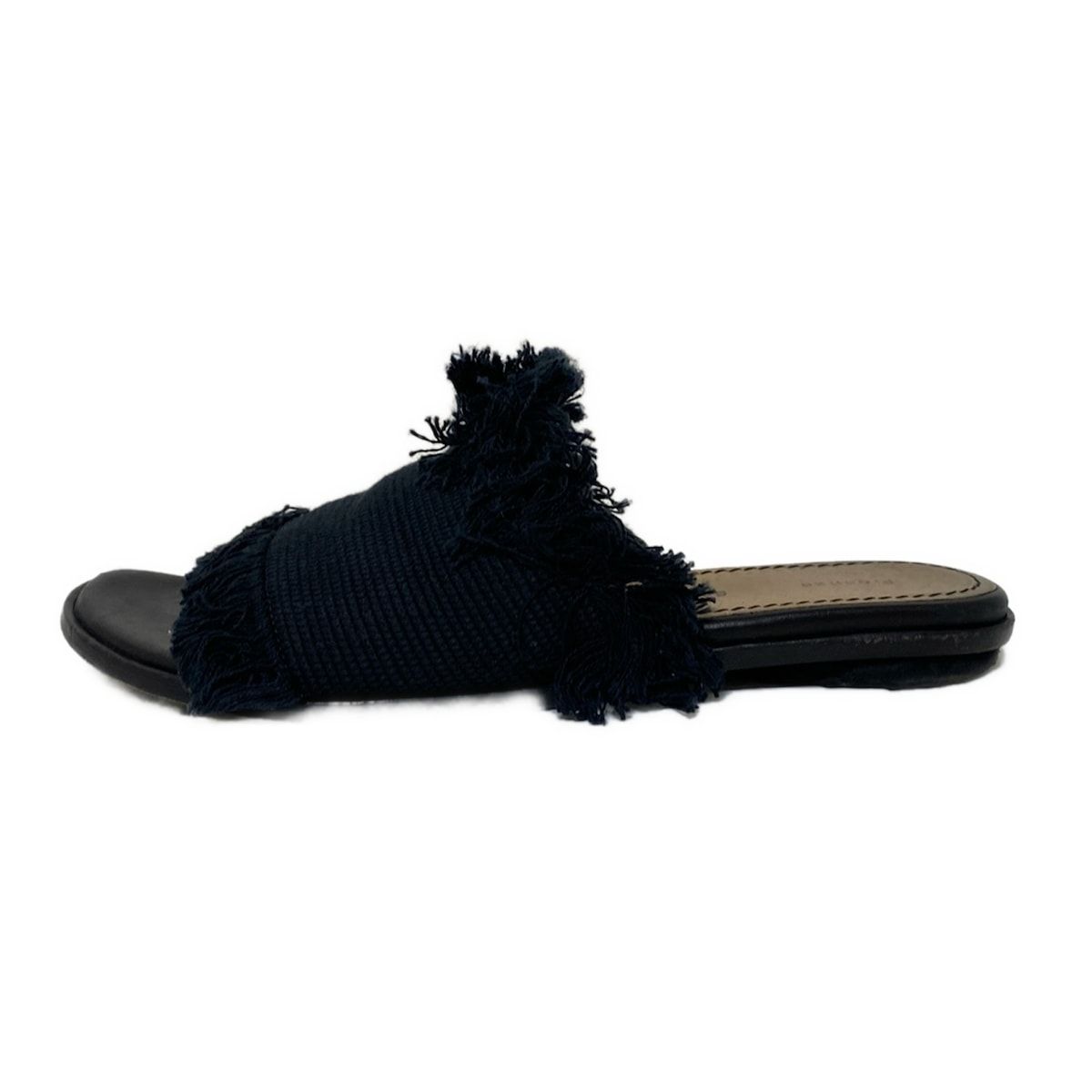 Proenza Schouler プロエンザスクーラー サンダル 36 レディース - 黒 フリンジ コットン レザー