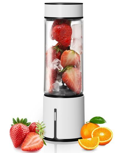 ミキサー 6000 mAh 278 W Porokiスムージー氷も砕ける小型ジューサー450 mLハイパワー 強靭な 刃コードレスブレンダー充電式耐熱ガラス容器ボトル無臭無味450 ml一台多役野菜果物