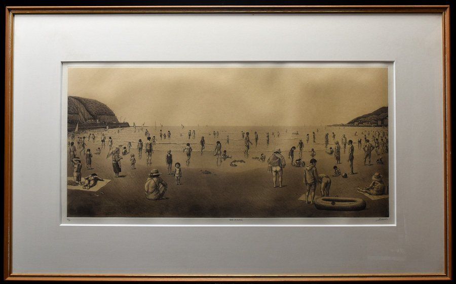 蔵A3389】相笠昌義 銅版画 海水浴をする人 32/80 - メルカリ