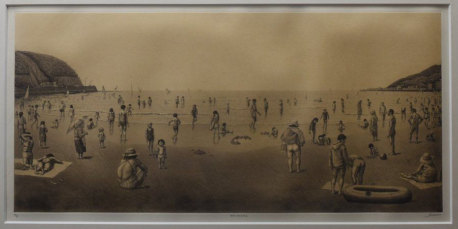 蔵A3389】相笠昌義 銅版画 海水浴をする人 32/80 - メルカリ