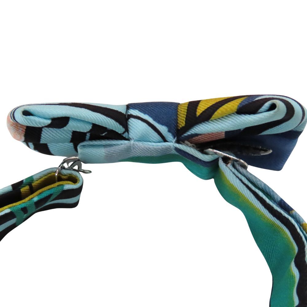 【美品】エルメス HERMES 蝶ネクタイ ヌー　パピヨン　ライトブルー　シルク 質屋 HERMES エルメス NOEUD PAPILLON ヌー パピヨン 蝶ネクタイ