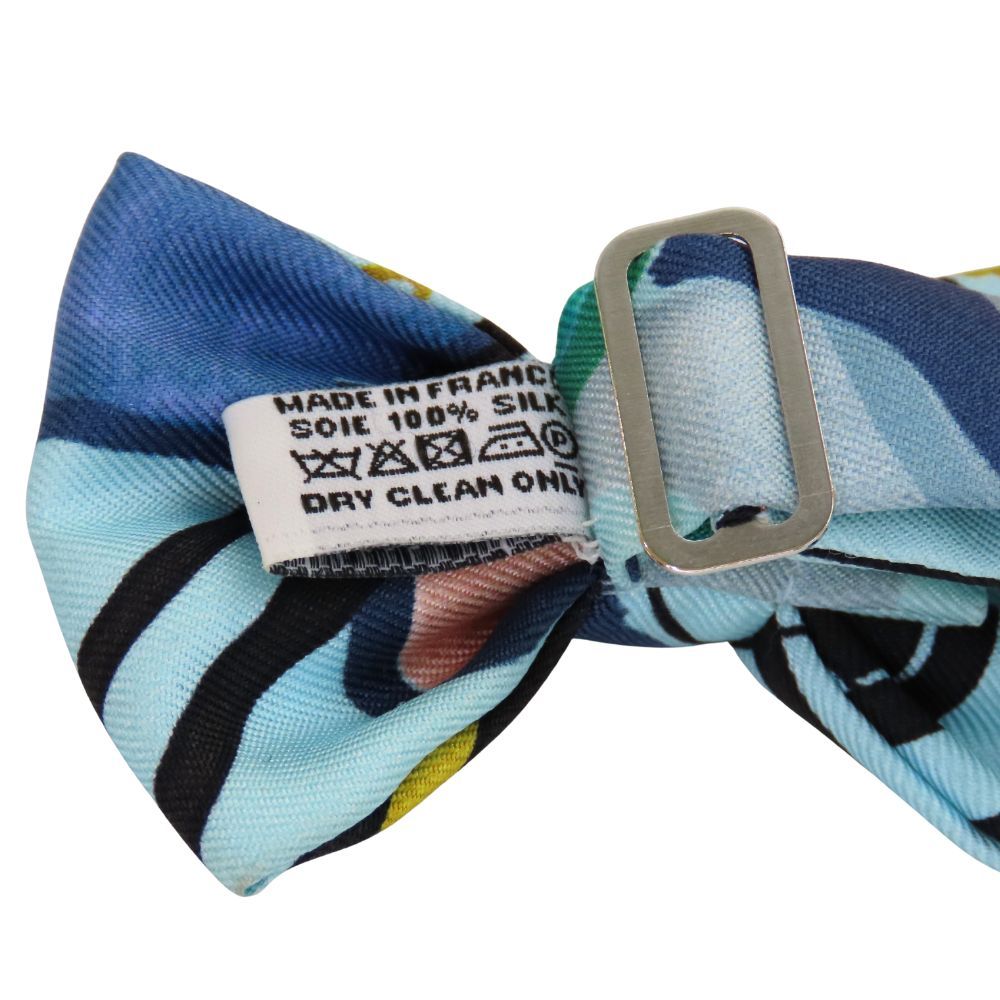 中古】HERMES エルメス ヌー・パピヨン 蝶ネクタイ カラー:ブルー系