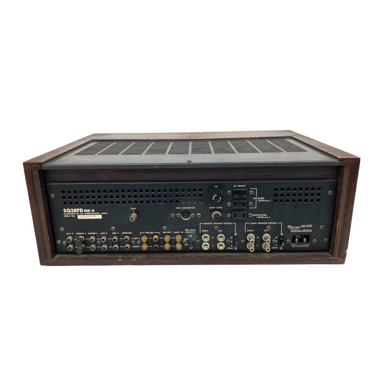 LUXMAN ラックスマン SQ-38FD MK-II 真空管プリメインアンプ 音響機材