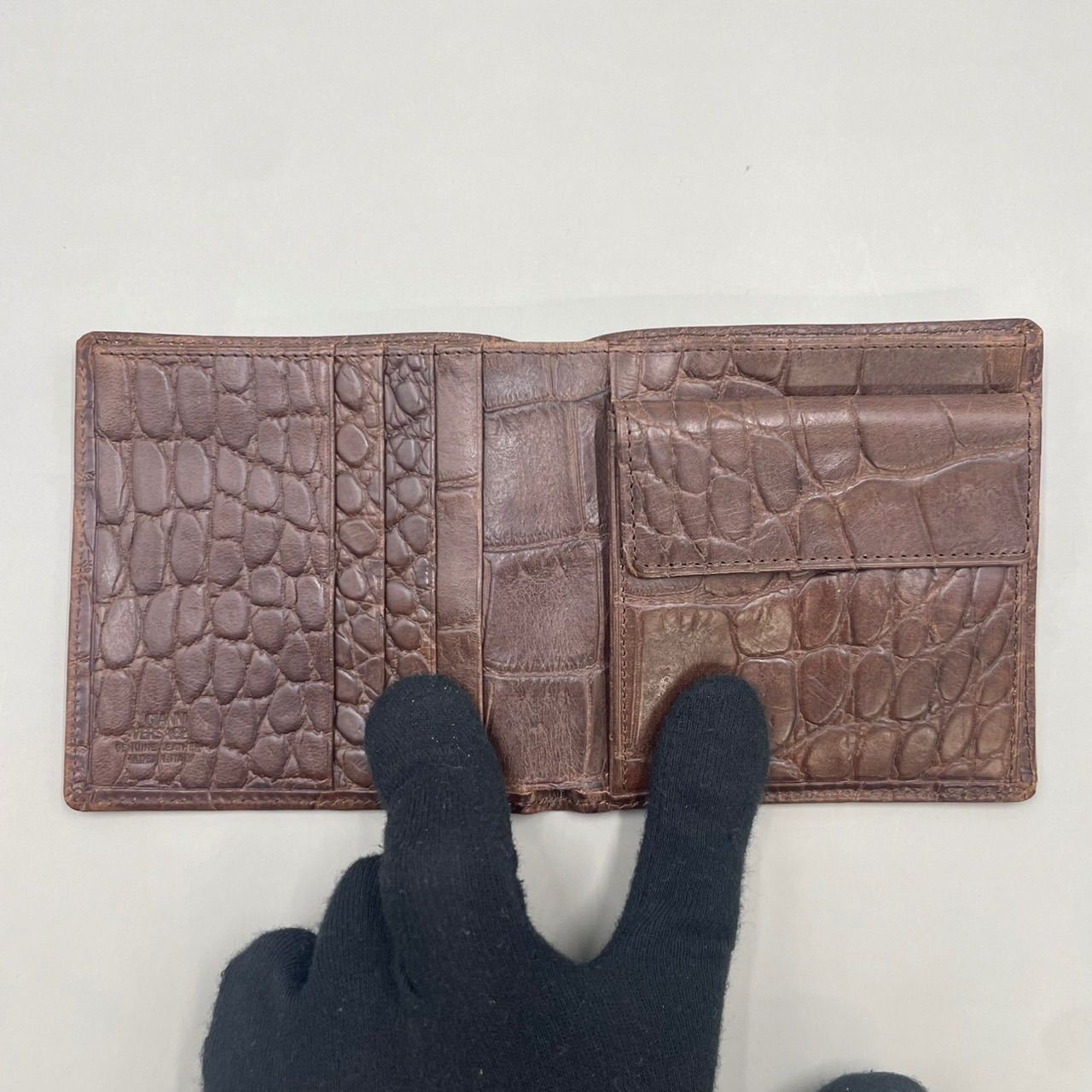 美品 超希少 VERSACE ヴェルサーチ 二つ折り財布 コンパクトウォレット 