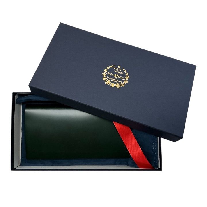 アトリエヒロ Atelier HIRO コードバン ノンステッチ 長財布 AH-055 ハンターグリーン