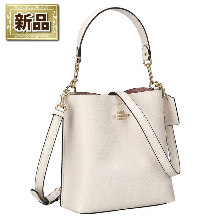 コーチ COACH ハンドバッグ ショルダーバッグ モリー バケットバッグ 22 CA 177 IMCHK 2025 SS チョーク ダブルフェースレザー ゴールド金具