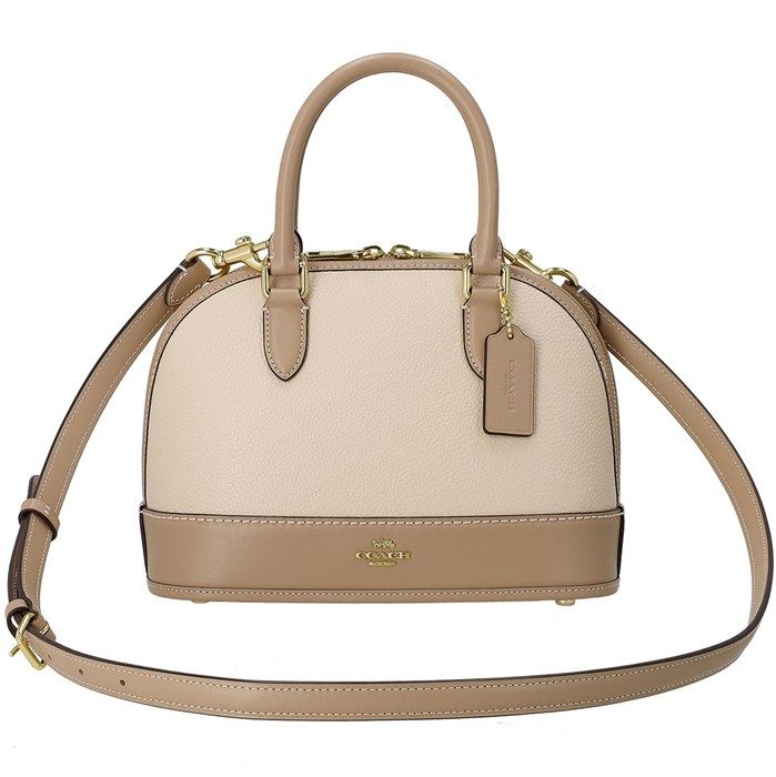 コーチ COACH ハンド ショルダーバッグ サブリナ サッチェルバッグ ブロック CAM 56 IMXUV 2025 SS ぺブルレザー スムースレザー