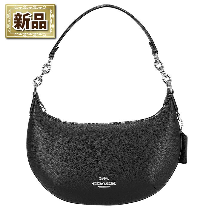 コーチ COACH ハンドバッグ ペイトン ホーボーバッグ CE 619 SVDTV 2025 AW ブラック リファインド ぺブルレザー シルバー金具