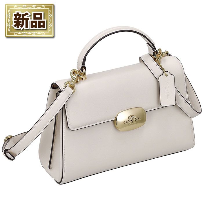 コーチ COACH ハンドバッグ ショルダーバッグ エライザ トップ ハンドル CP 006 IMCHK 2025 SS チョーク カーフレザー ゴールド金具