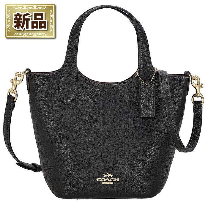 コーチ COACH ハンドバッグ ショルダーバッグ ハンナ バケットバッグ CR 168 IMBLK 2025 SS ブラック ダブルフェースレザー ゴールド金具