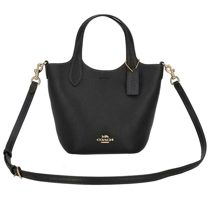 コーチ COACH ハンドバッグ ショルダーバッグ ハンナ バケットバッグ CR 168 IMBLK 2025 SS ブラック ダブルフェースレザー ゴールド金具