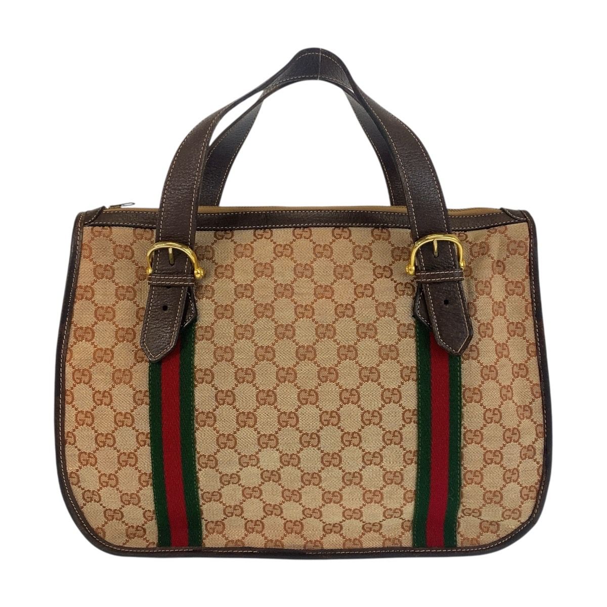 美品 GUCCI グッチ シェリーライン オールドグッチ ベージュ ブラウン