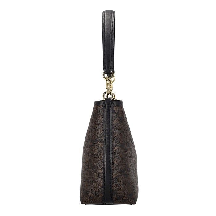  コーチ COACH ショルダー ハンドバッグ シティ バケットバッグ CT 800 IMXAQ 2025 SS ウォルナット シグネチャーキャンバス ブラック レザー その他 バッグ