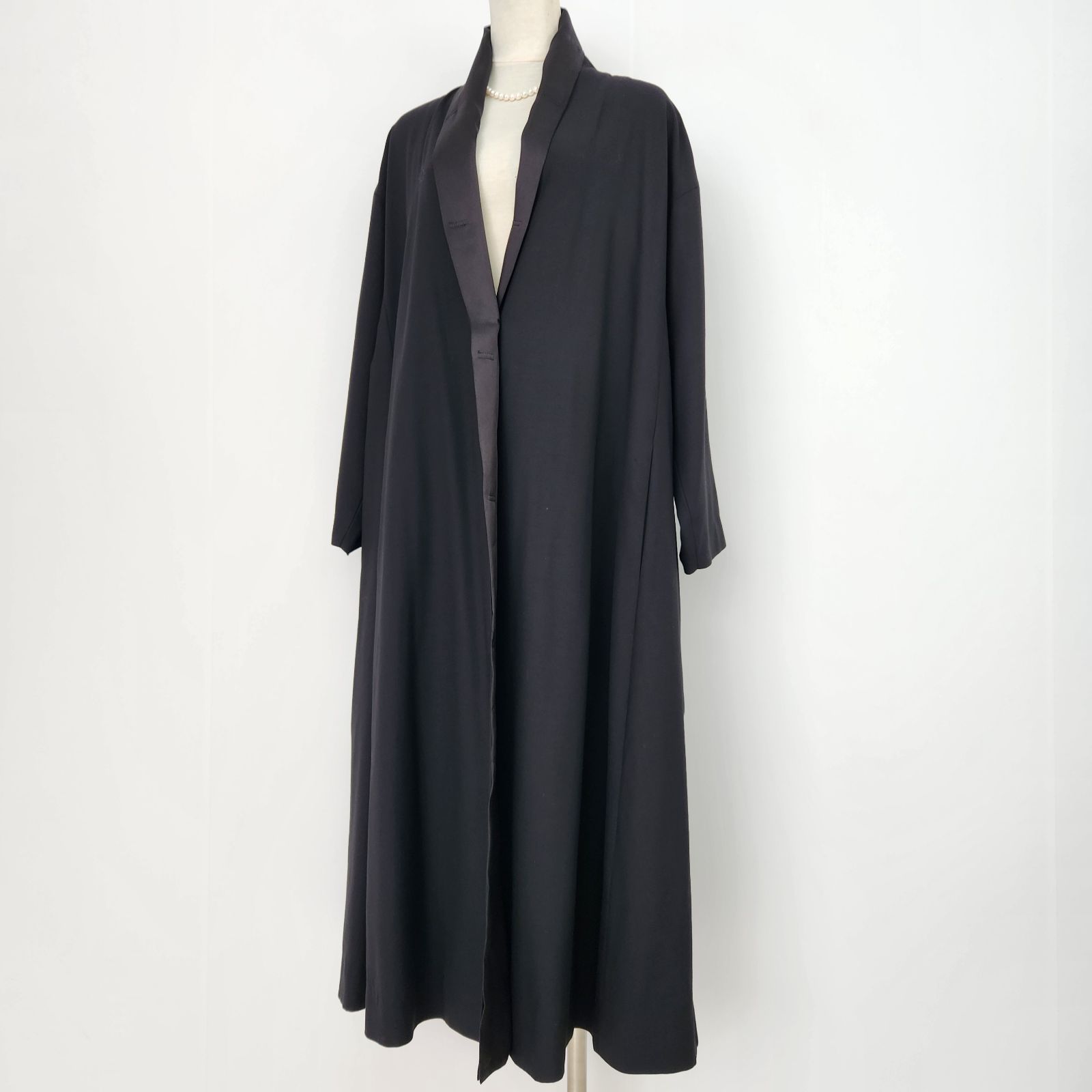 ISSEY MIYAKE チェスターコート スーパーロング丈 フ ブラック M