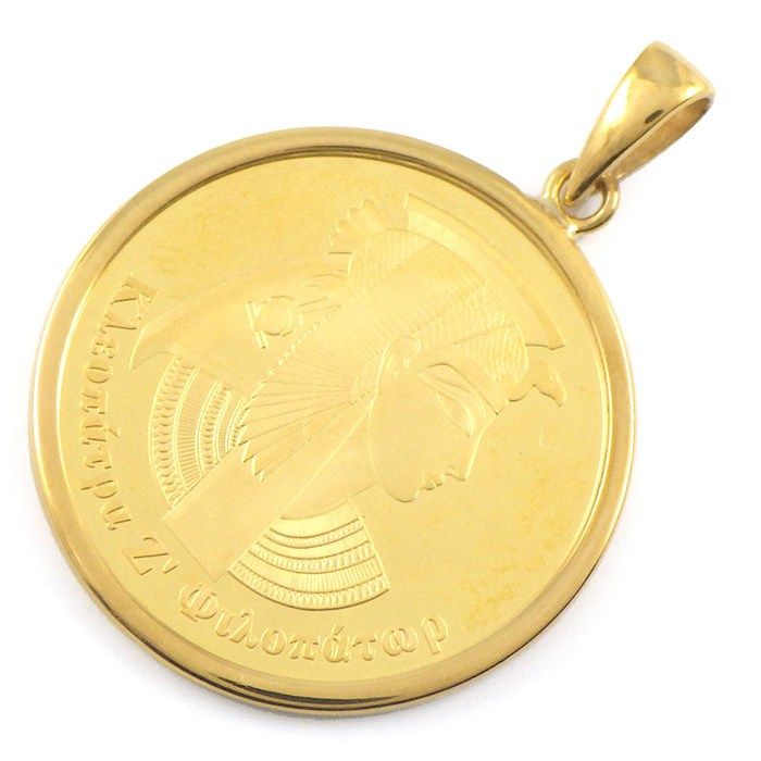 ペンダントトップ クレオパトラ バステト 1 10 oz Au 999