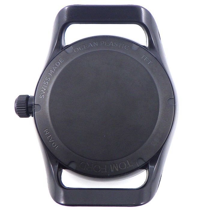  トムフォード TOM FORD 腕時計 N.002 オーシャンプラスチック ブラック文字盤 プラスチック ブラック ナイロンベルト クオーツアナログ 腕時計(デジタル) 時計