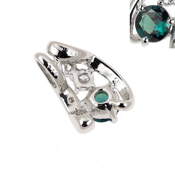 希少 Pt900 アレキサンドライト ダイヤモンド ペンダントトップ 0.31ct