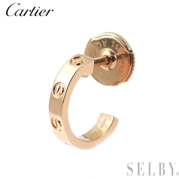 カルティエ K 18 PG ピアス ミニラブ 片方のみ