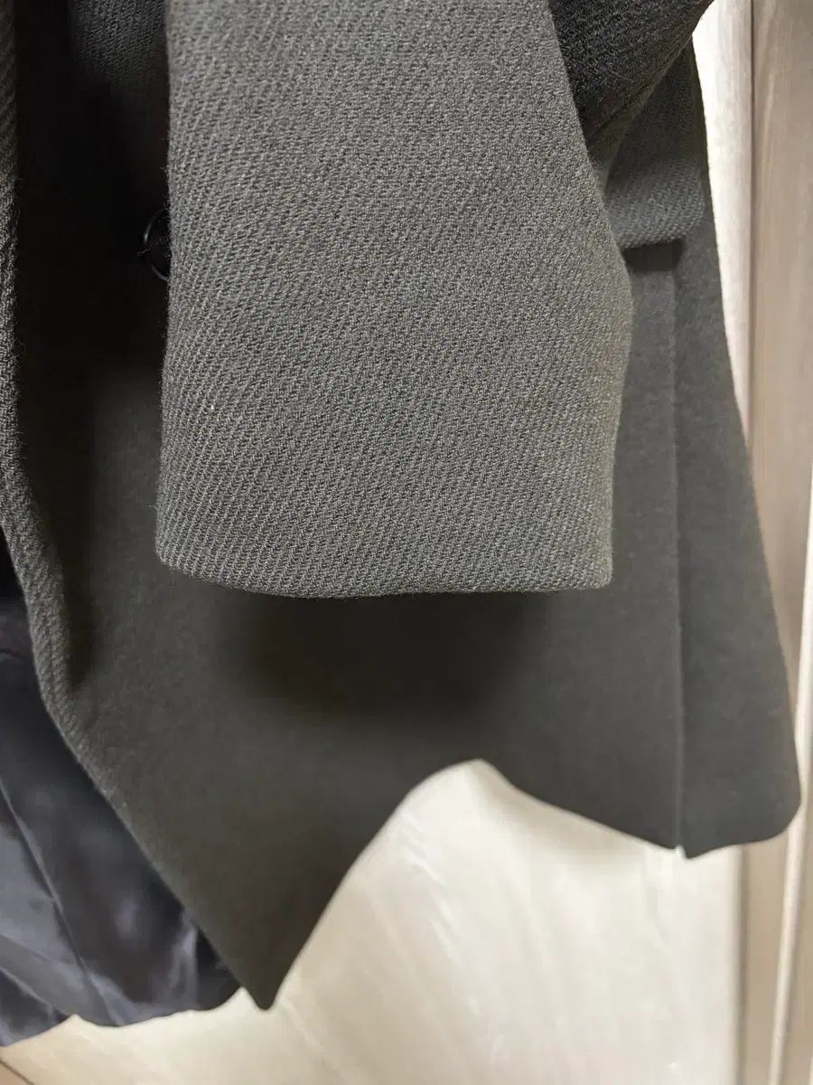 SYSTEM homme ウール ダブルハーフコート 100/ダークブラウン