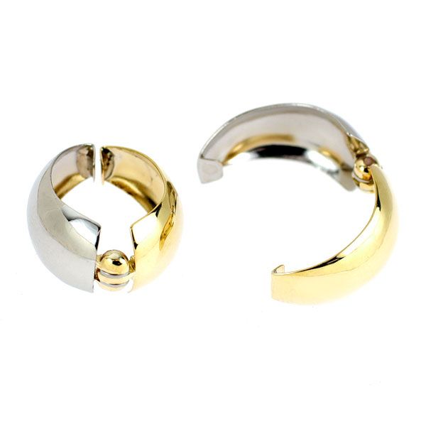 Pt 900 K 18 YG イヤリング リバーシブル