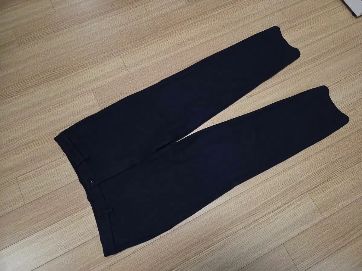 マエストロ メランジ ウール スラックス パンツ ネイビー