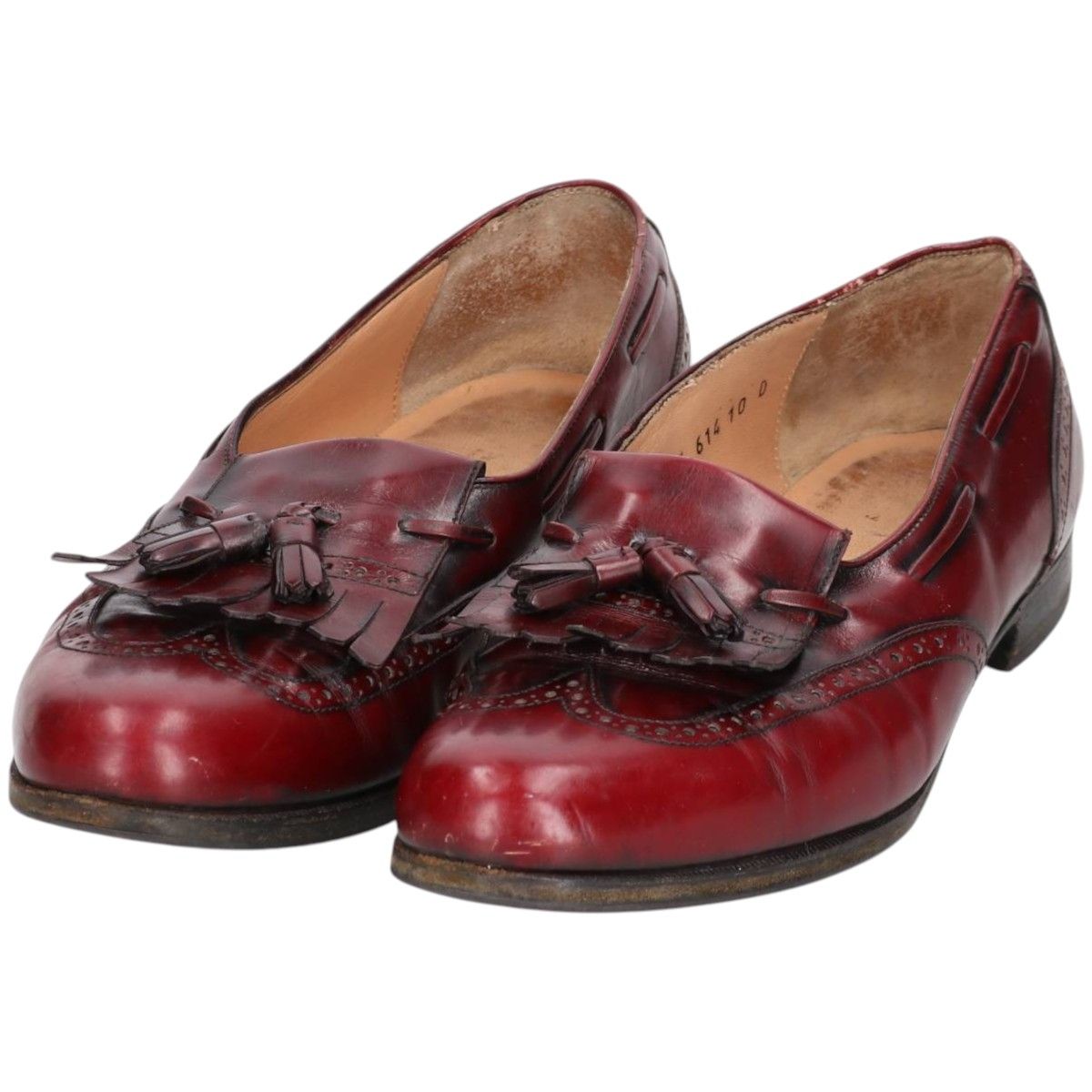 古着 フェラガモ Salvatore Ferragamo キルト ウイングチップ タッセルローファー イタリア製 10 D メンズ28 0 cm相当 saa 014487