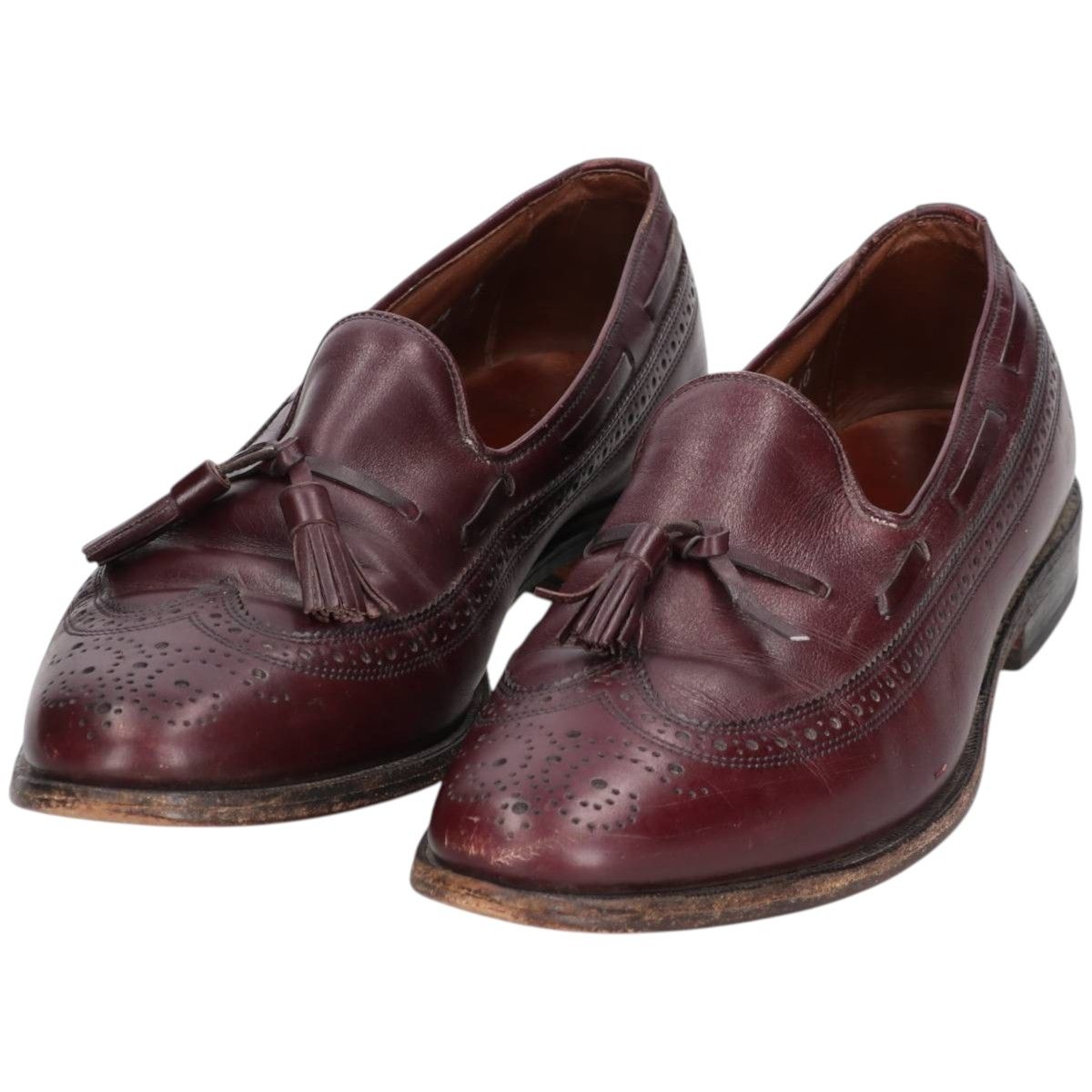 古着 アレンエドモンズ ALLEN EDMONDS フルブローグ ウイングチップ タッセルローファー 8 D メンズ26.0 cm相当 saa 014488