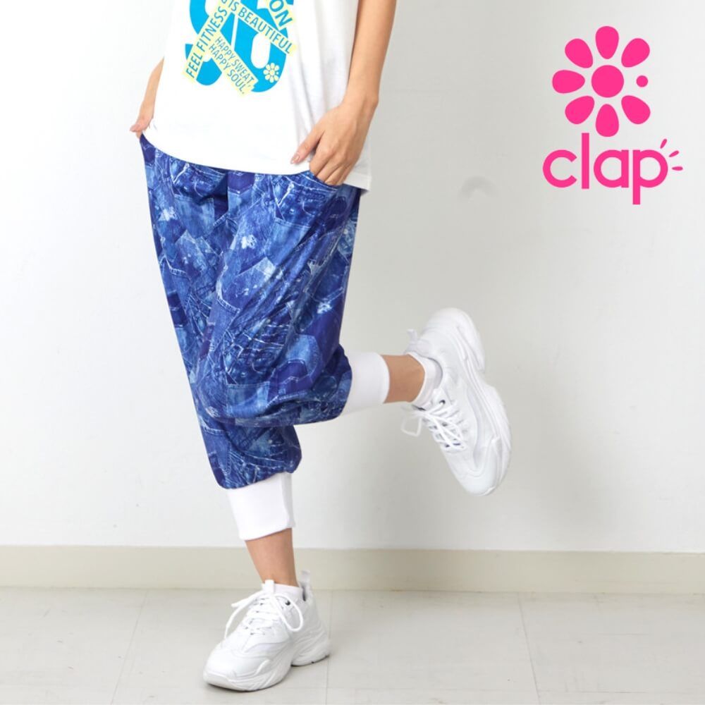 新品 clap フィットネス ウェア クラップ レディース パンツ DENIM