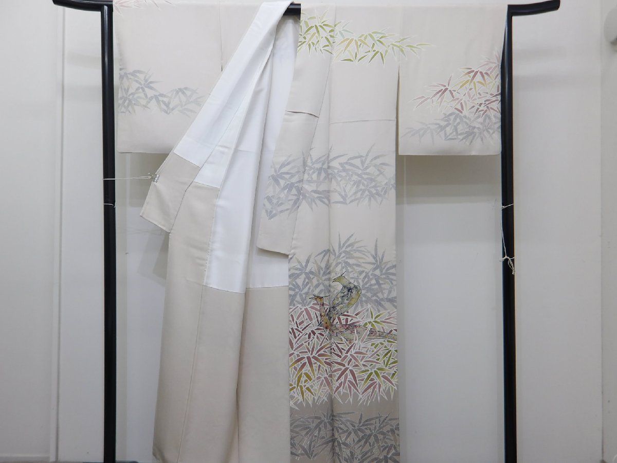 P 41251 手描き友禅 作家物 訪問着 袷 t