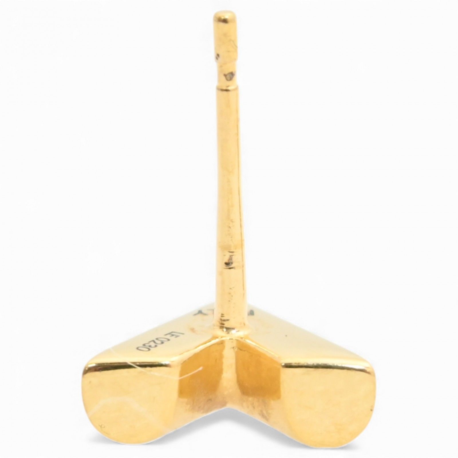 ルイヴィトンピアス片耳　ゴールド Louis Vuitton V字型ゴールドピアス(片耳用) ピアス・エセンシャル V