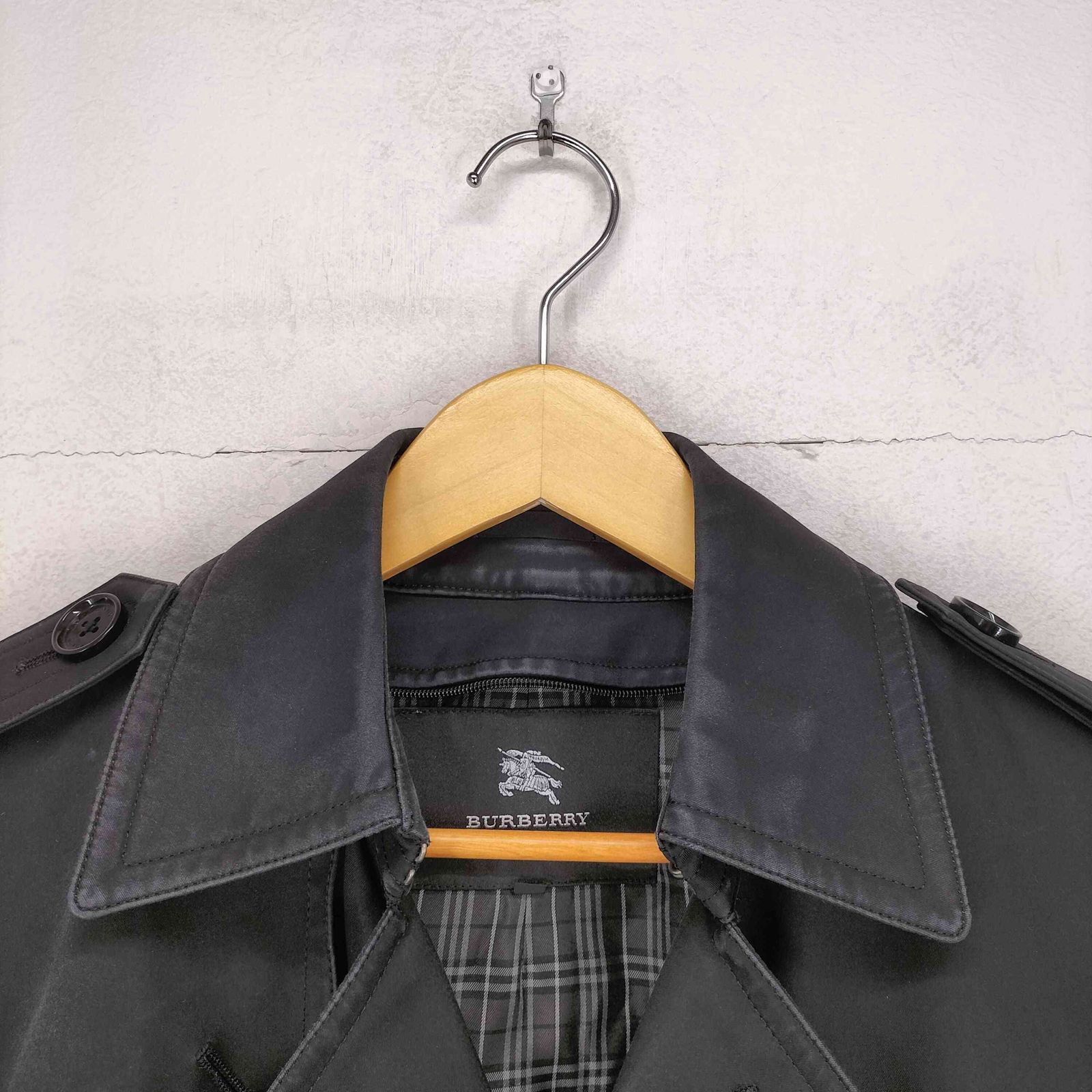 バーバリーブラックレーベル トレンチコート 裏地チェック柄 L バーバリーブラックレーベル トレンチコート 裏地チェック柄 L