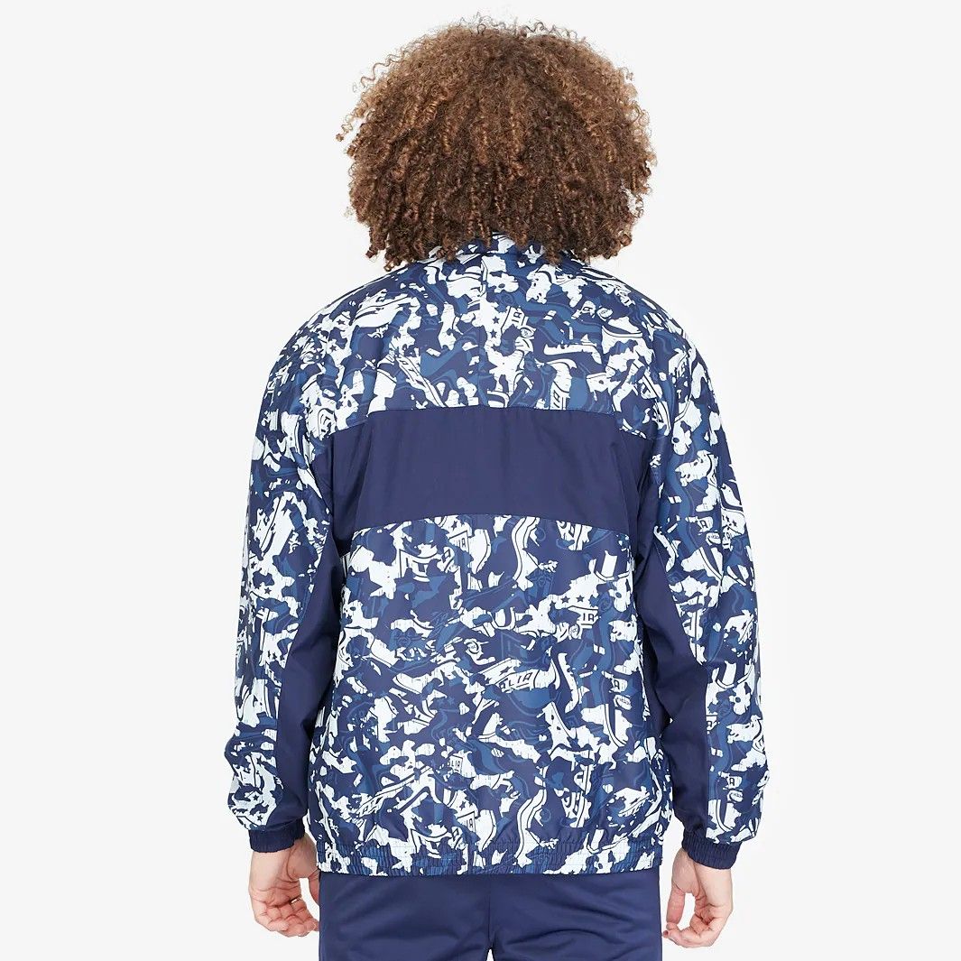 Puma イタリア代表 2021 ウーブン ジャケット Peacoat Team Power Blue