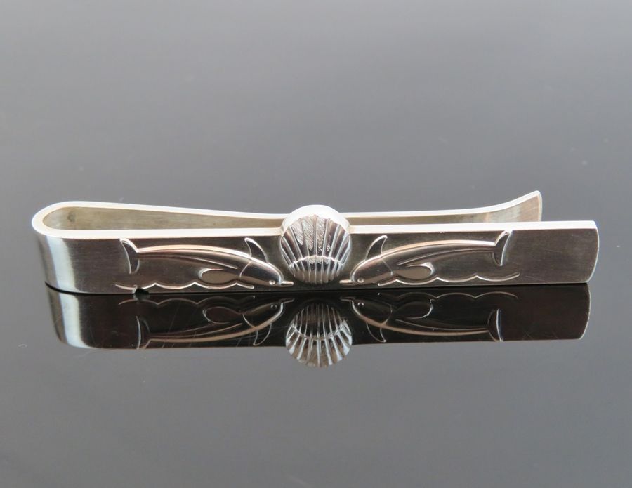 GEORG JENSEN ジョージ ジェンセン ネクタイピン タイピン 73 シルバー925 イルカ ドルフィン モチーフ デンマーク製 rk 9586
