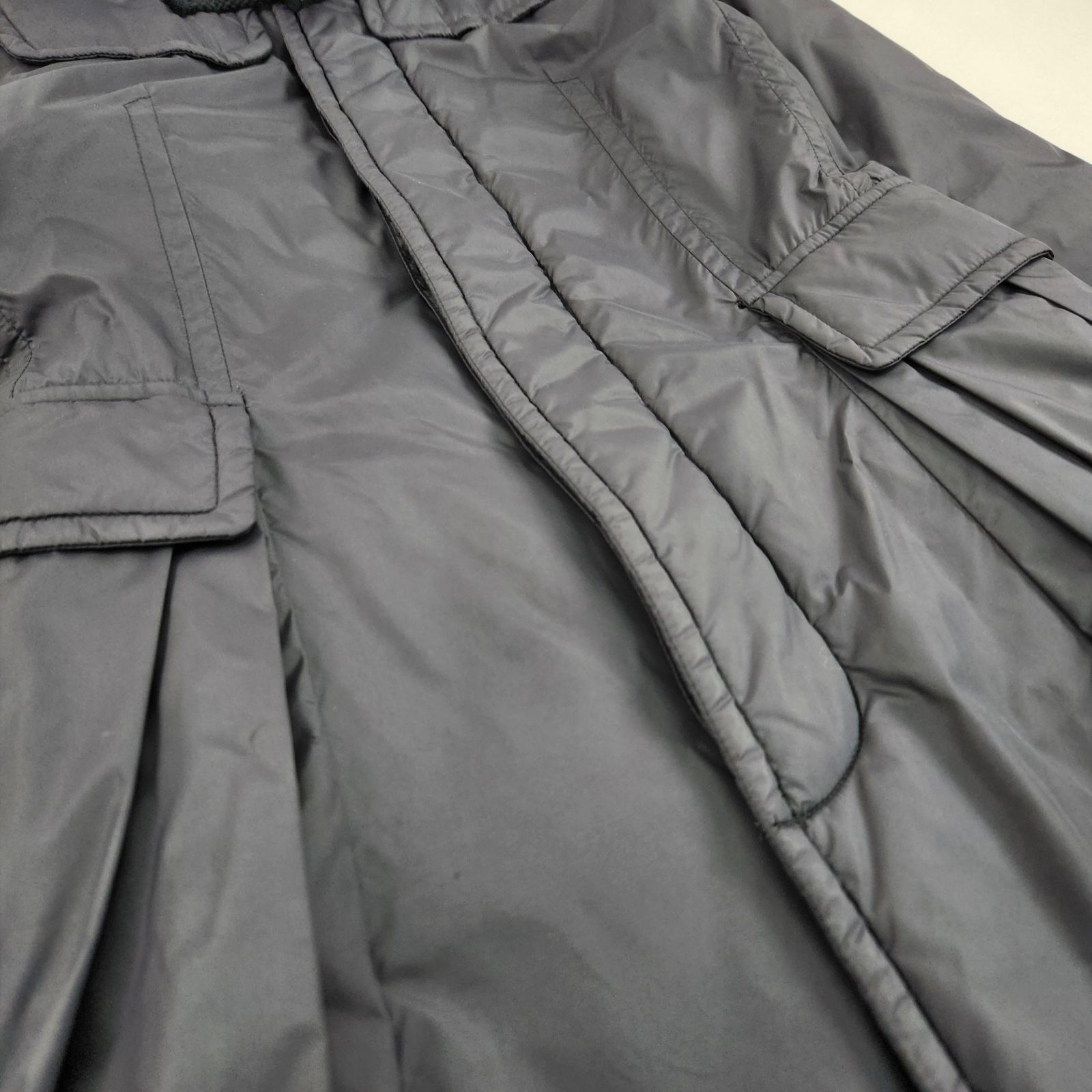 COMME des GARCONS ダウンジャケット Garçons Balloon Down Coat コムデギャルソン バルーン フリル S M相当 ダークグレー