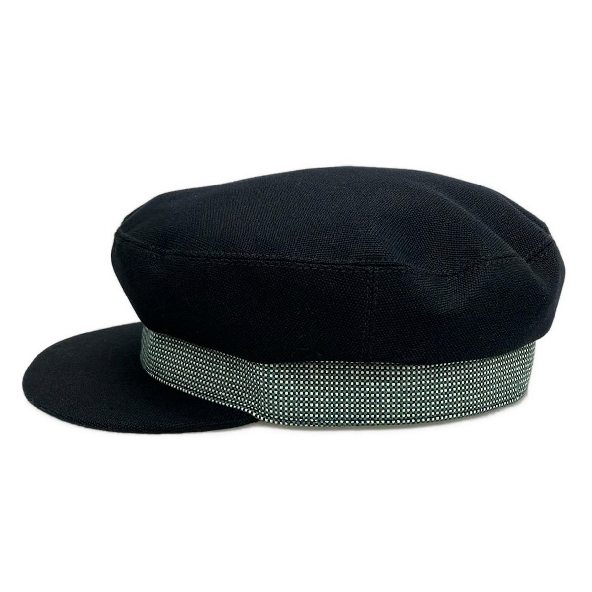 HERMES エルメス 帽子 57 - ダークネイビー×グリーン×白 キャスケット セリエ コットン