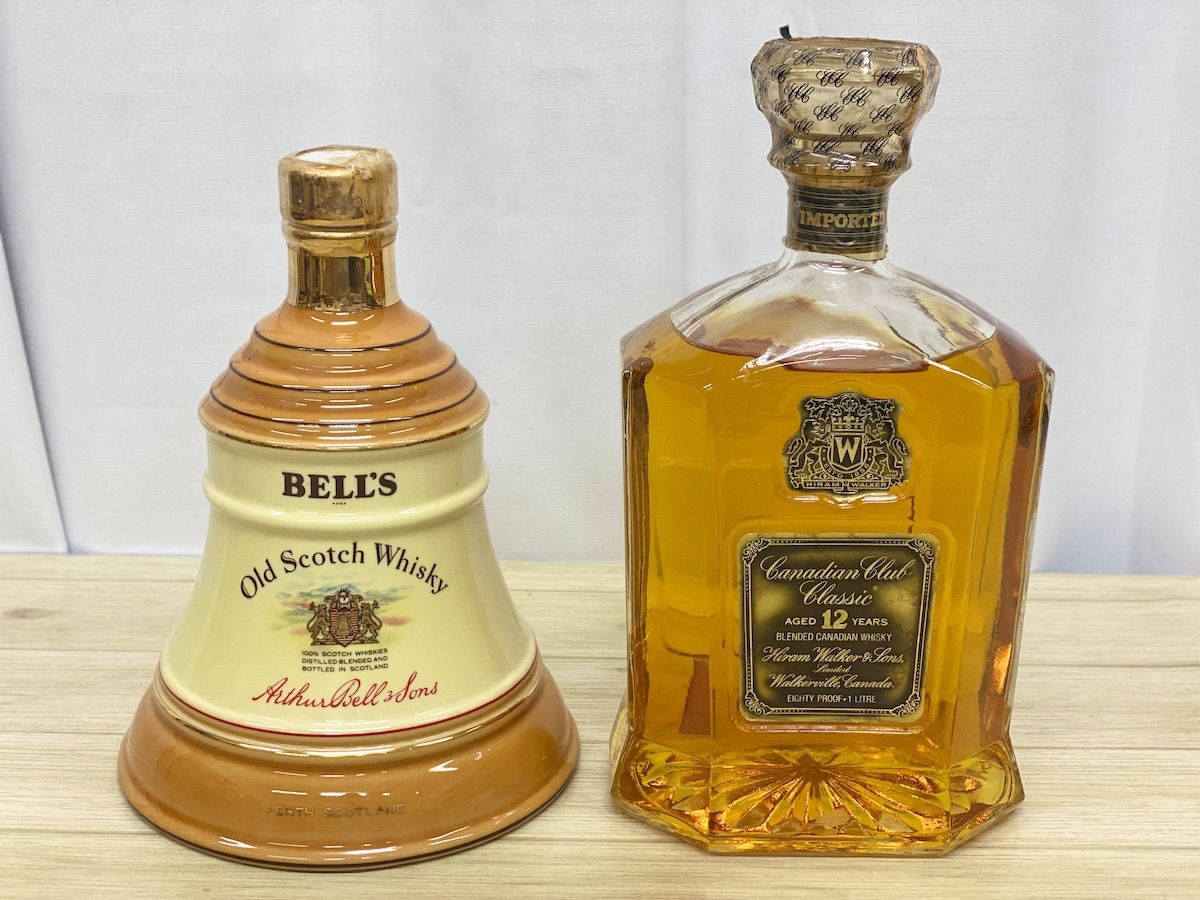 YW081】未開栓 スコッチ＆カナディアン ウイスキー 2本セット BELLS