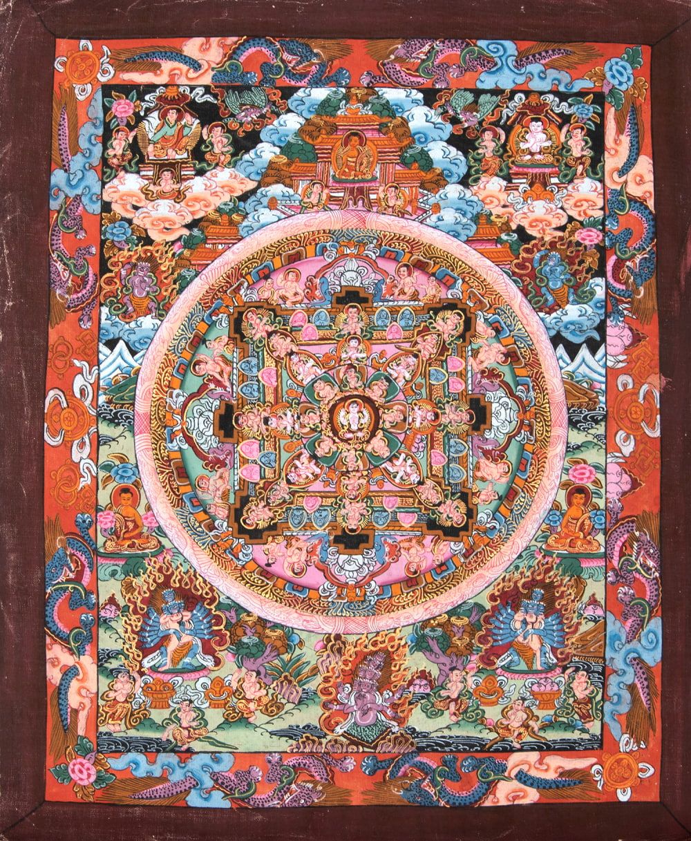 一点物〕タンカ - お買い得品 金剛法界曼荼羅[36cm x 30cm] / 仏画