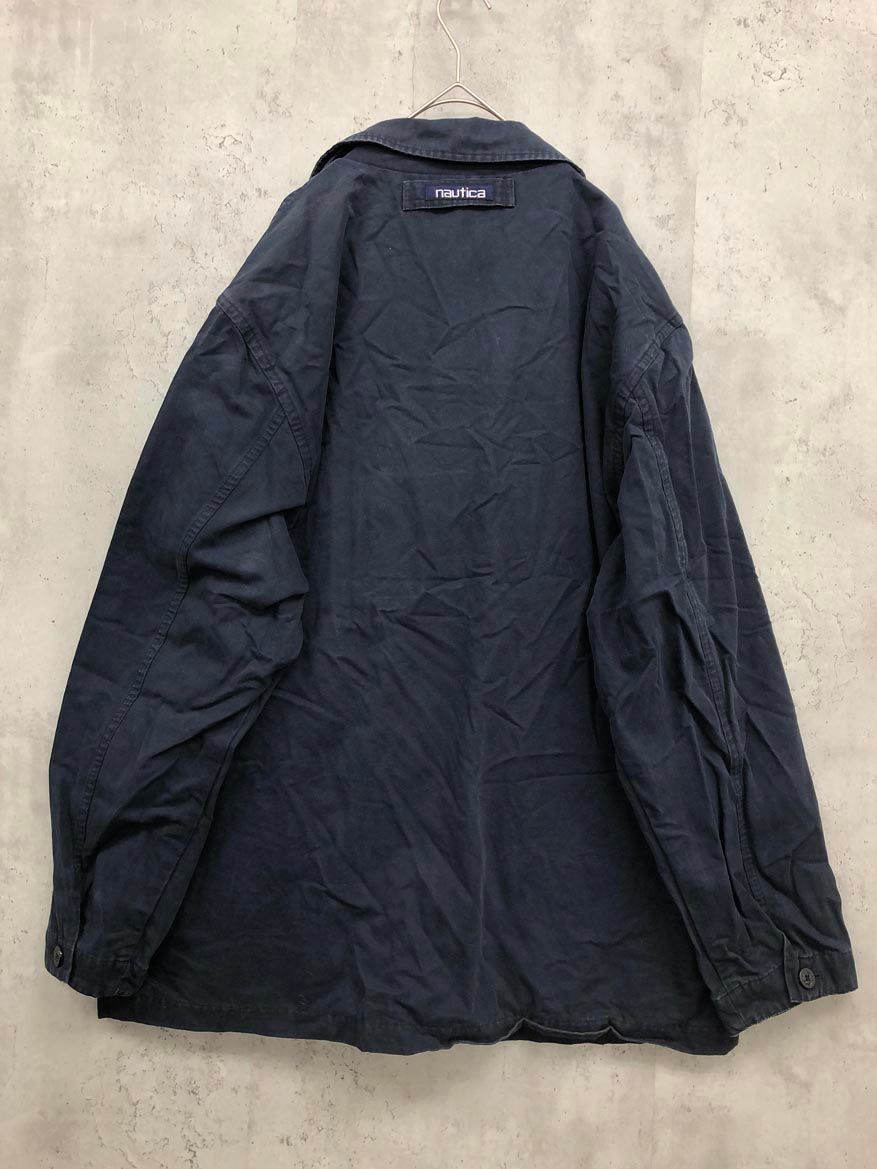 NAUTICA ノーティカ コットン ピー コート sizeXL/紺 ◇□ メンズ