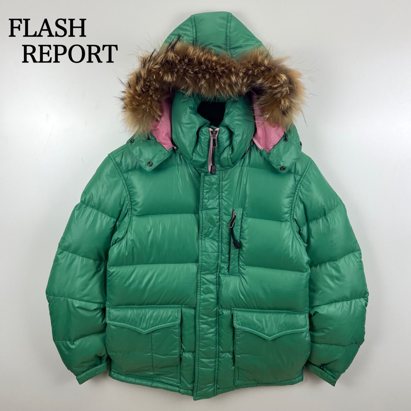 FLASH REPORT y2k archive fur down jacket M フラッシュレポート