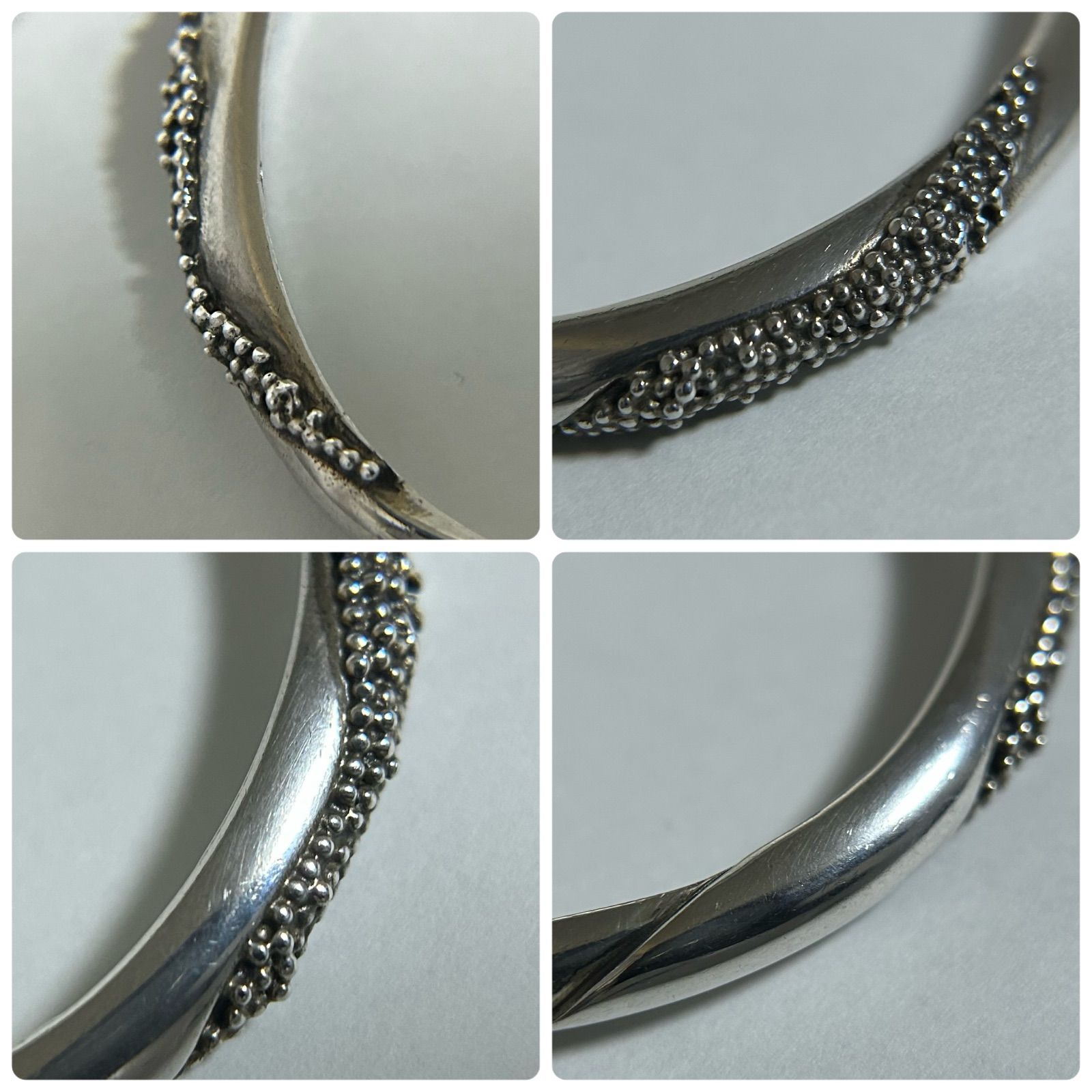  使用感有 ジョージジェンセン バングル 364 OK Ole Kortzau AG 925 ヴィンテージ Georg Jensen バングル リストバンド アクセサリー