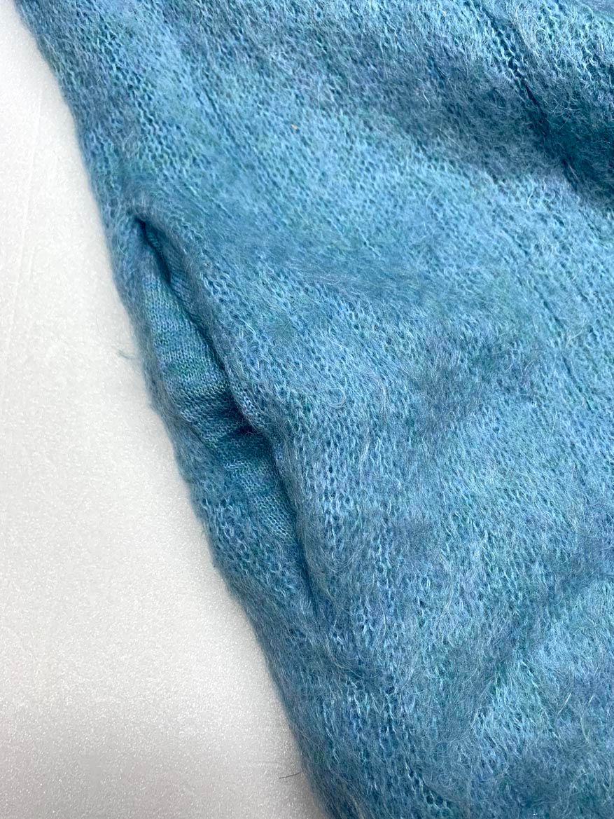  BEAUTY-YOUTH UNITED ARROWS ビューティーアンドユース モヘヤミックス シャギーVネック カーディガン 水色 レディース 長袖 カーディガン ボレロ アンサンブル