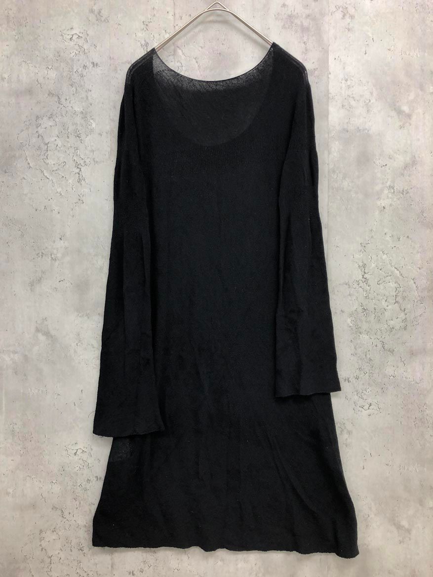 Y s red label ワイズ レッドレーベル RM-K 95-174 ヨウジヤマモト チュニック 薄手 ニット セーター size 2 黒 レディース