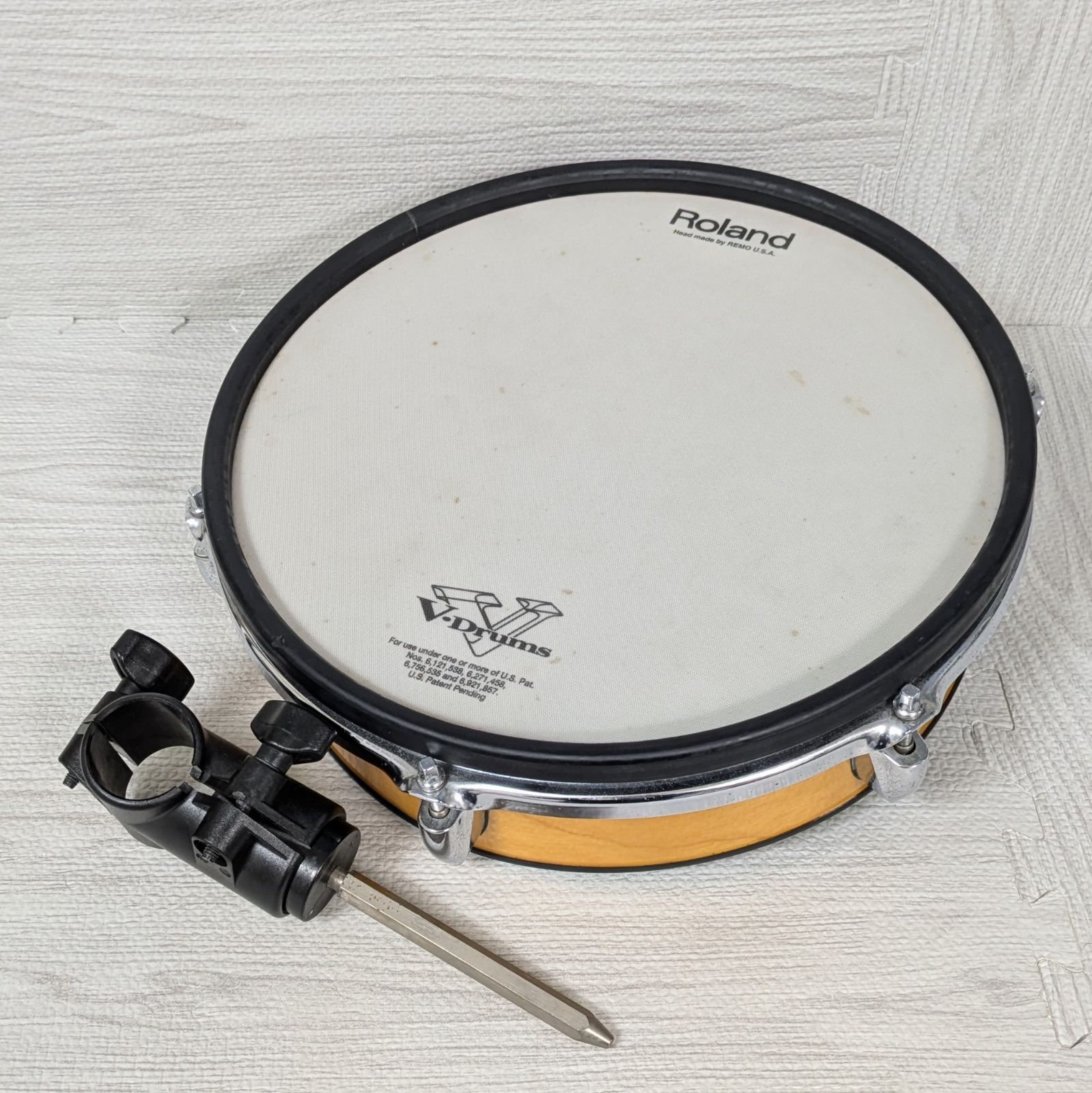 YAMAHA ヤマハ 電子ドラム エレドラ パッド 12インチ ウッド スネア タム マウント ホルダー付き