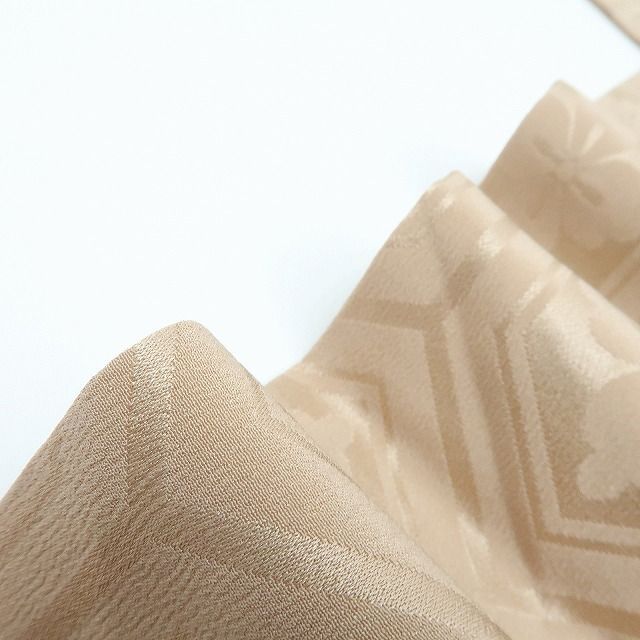 百華 Y 4214 単衣 正絹 鈴乃屋謹製 仕付け糸 刺繍襟 居敷当付 手縫い仕立て 花咲かじいさん 長襦袢 着物