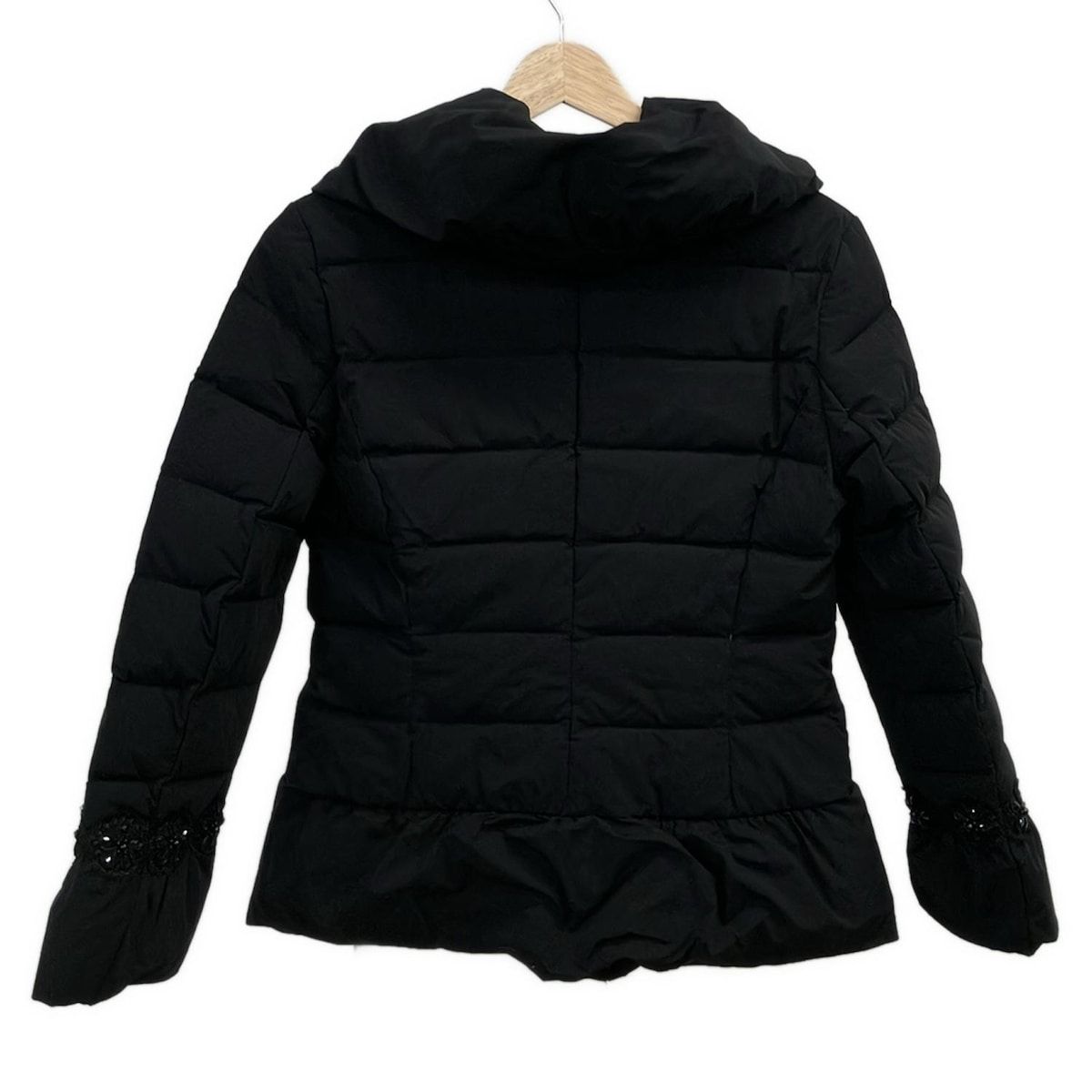 スーパービューティー ダウンジャケット サイズ38 M レディース - 黒 長袖 ビジュー レース ビーズ 冬